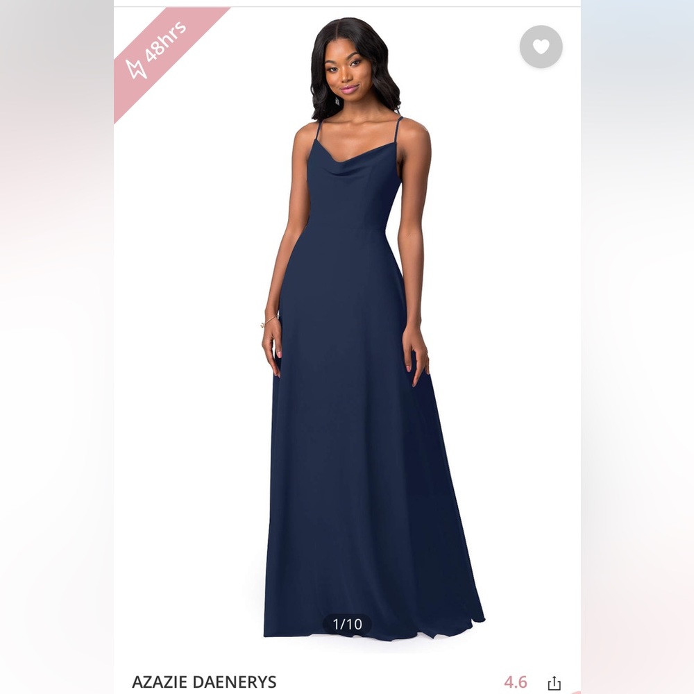 Azazie Dark Navy Bridesmaid Dress